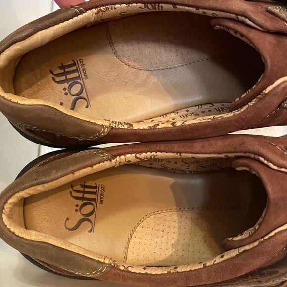 Sofft Brown Suede Leather Comfort Shoes Adjustable Strap Casual Walking Cottage - Picture 9 of 16